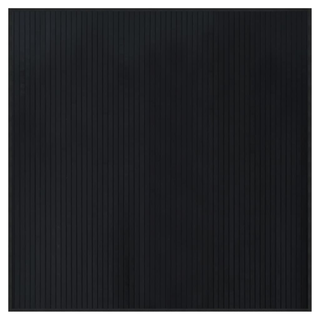 vidaXL Vloerkleed vierkant 100x100 cm bamboe zwart