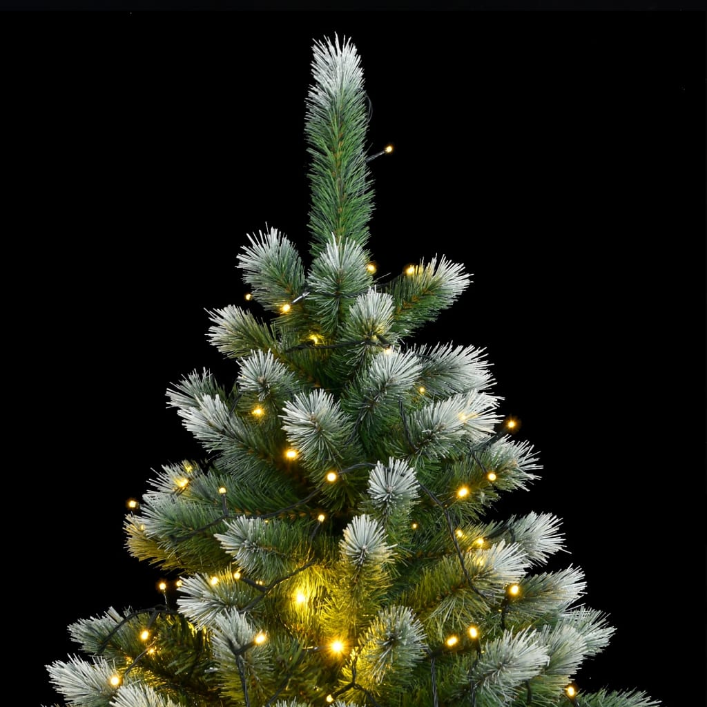 vidaXL Kunstkerstboom met scharnieren 300 LED's en sneeuw 240 cm