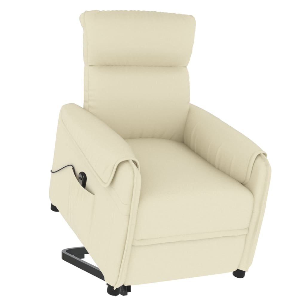 vidaXL Sta-op-stoel kunstleer crèmekleurig