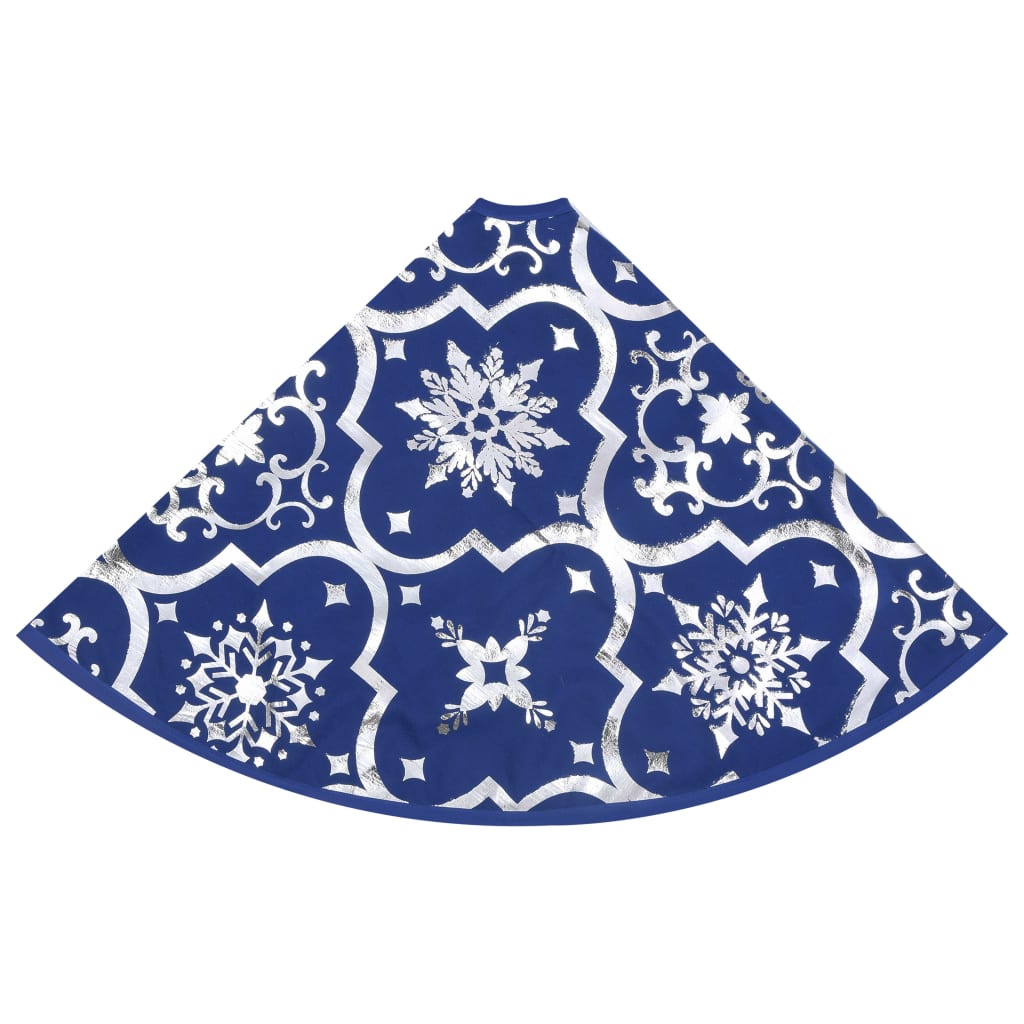 vidaXL Kerstboomrok luxe met sok 90 cm stof blauw