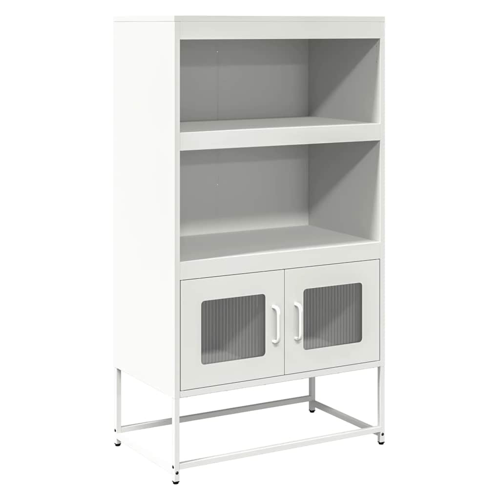 vidaXL Hoge kast 68x39x123 cm staal zwart