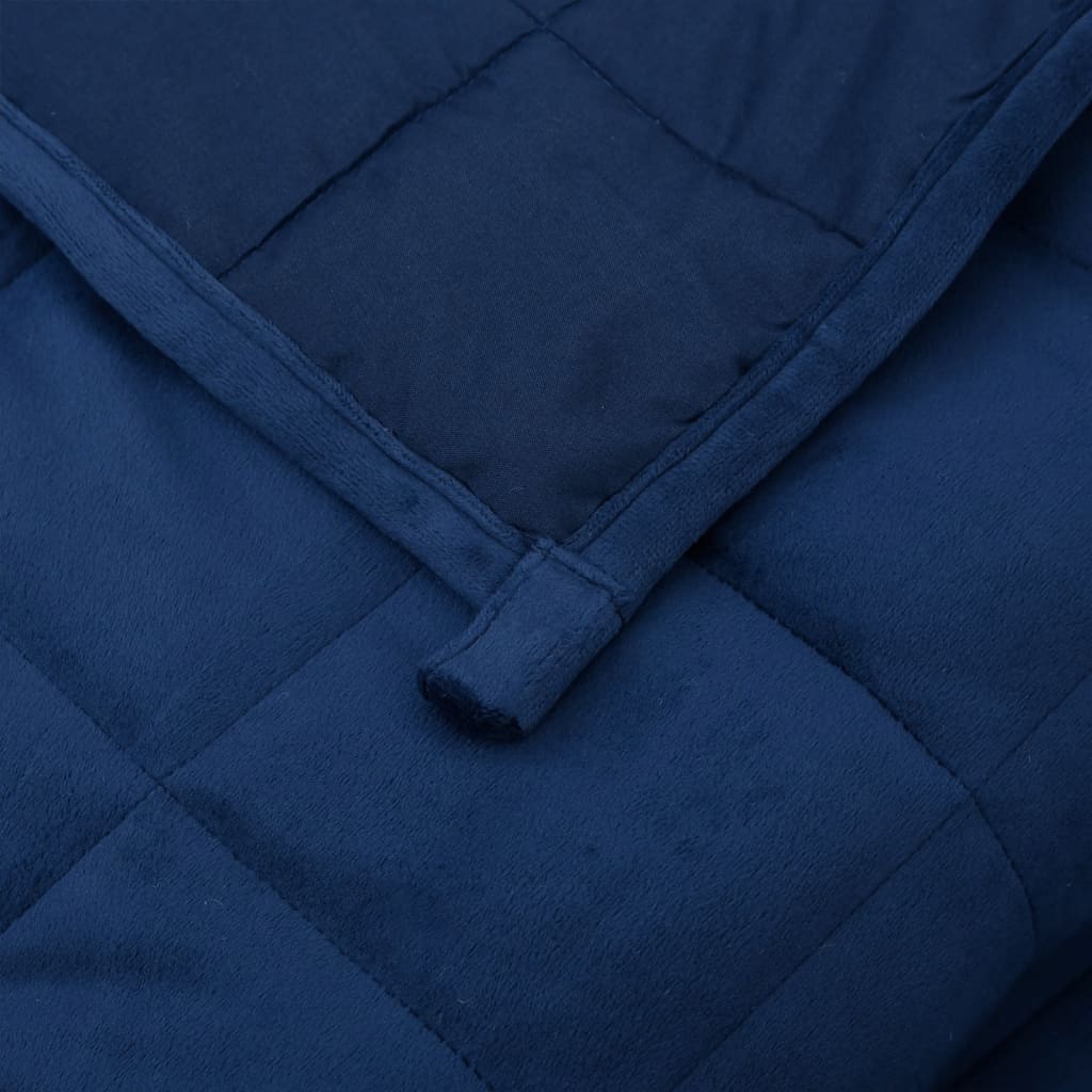 vidaXL Verzwaringsdeken 150x200 cm 7 kg stof blauw