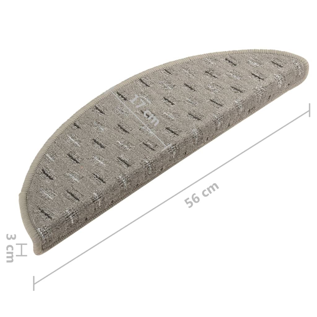 vidaXL - Trapmatten - 10 - st - 56x17x3 - cm - crème - halfrond