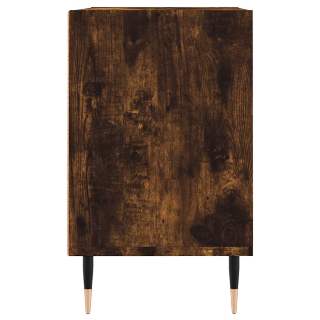 vidaXL Tv-meubel 69,5x30x50 cm bewerkt hout gerookt eikenkleurig