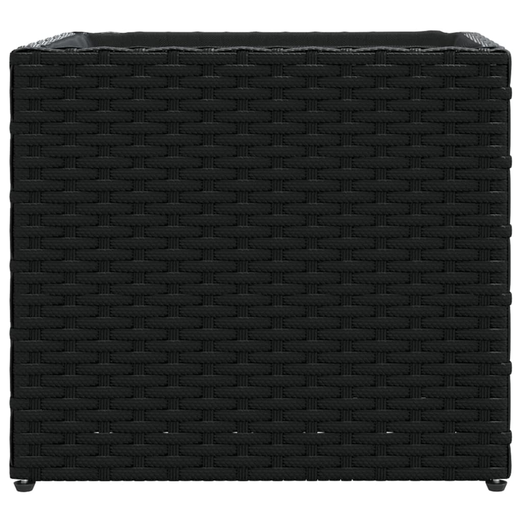 vidaXL Plantenbak 36x30x32 cm poly rattan zwart