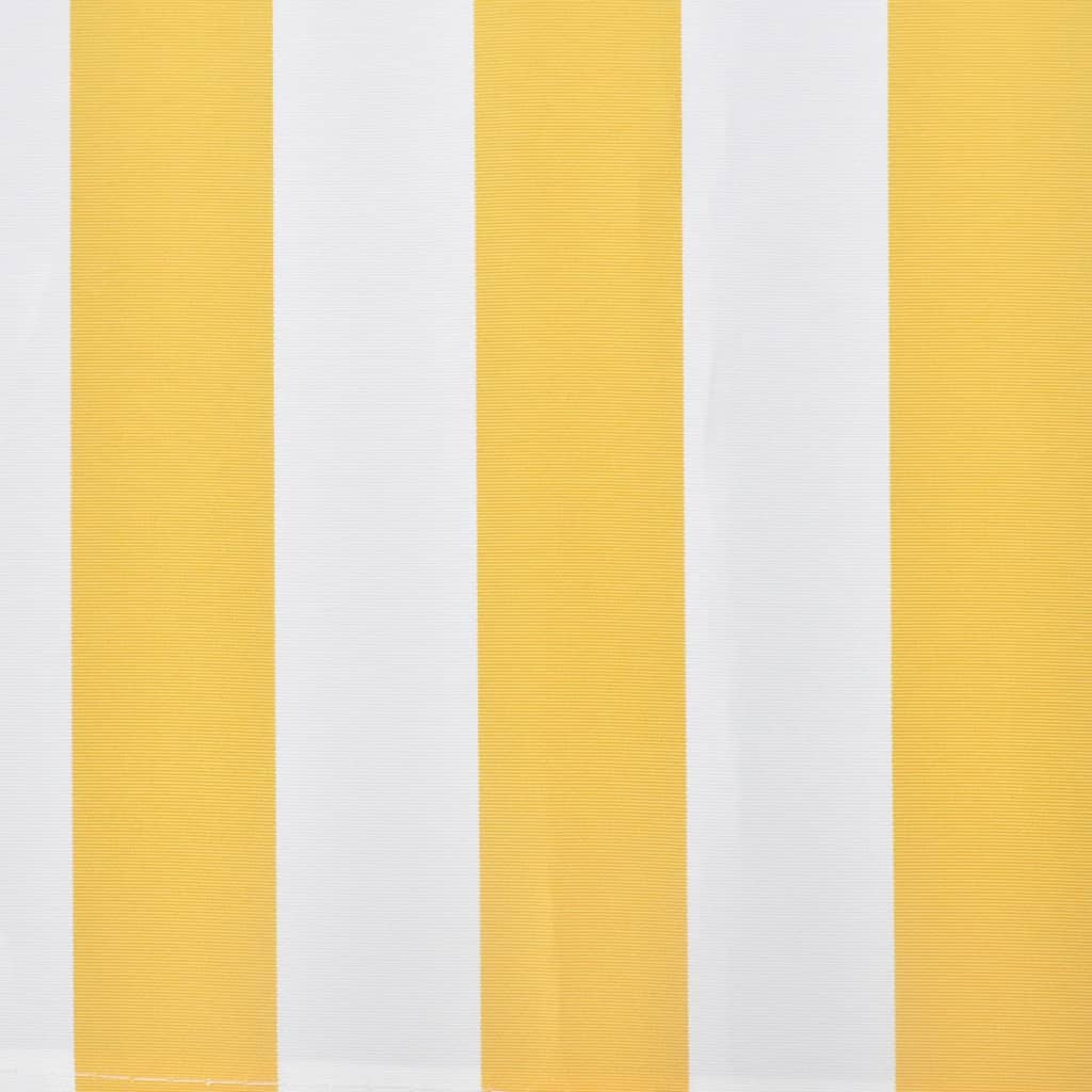 vidaXL Luifel uitschuifbaar 400 cm geel en wit