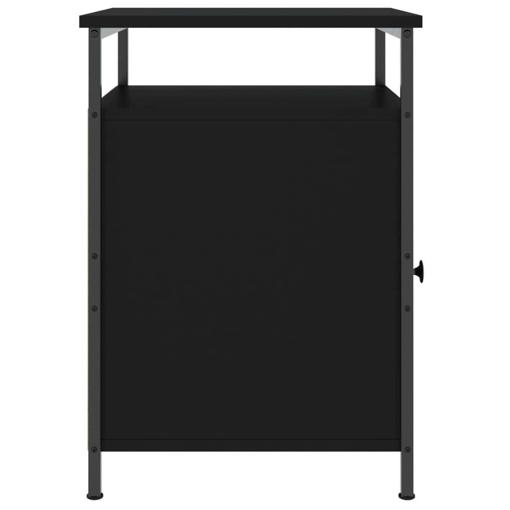 Nachtkastje 40x42x60 cm bewerkt hout zwart | -nl