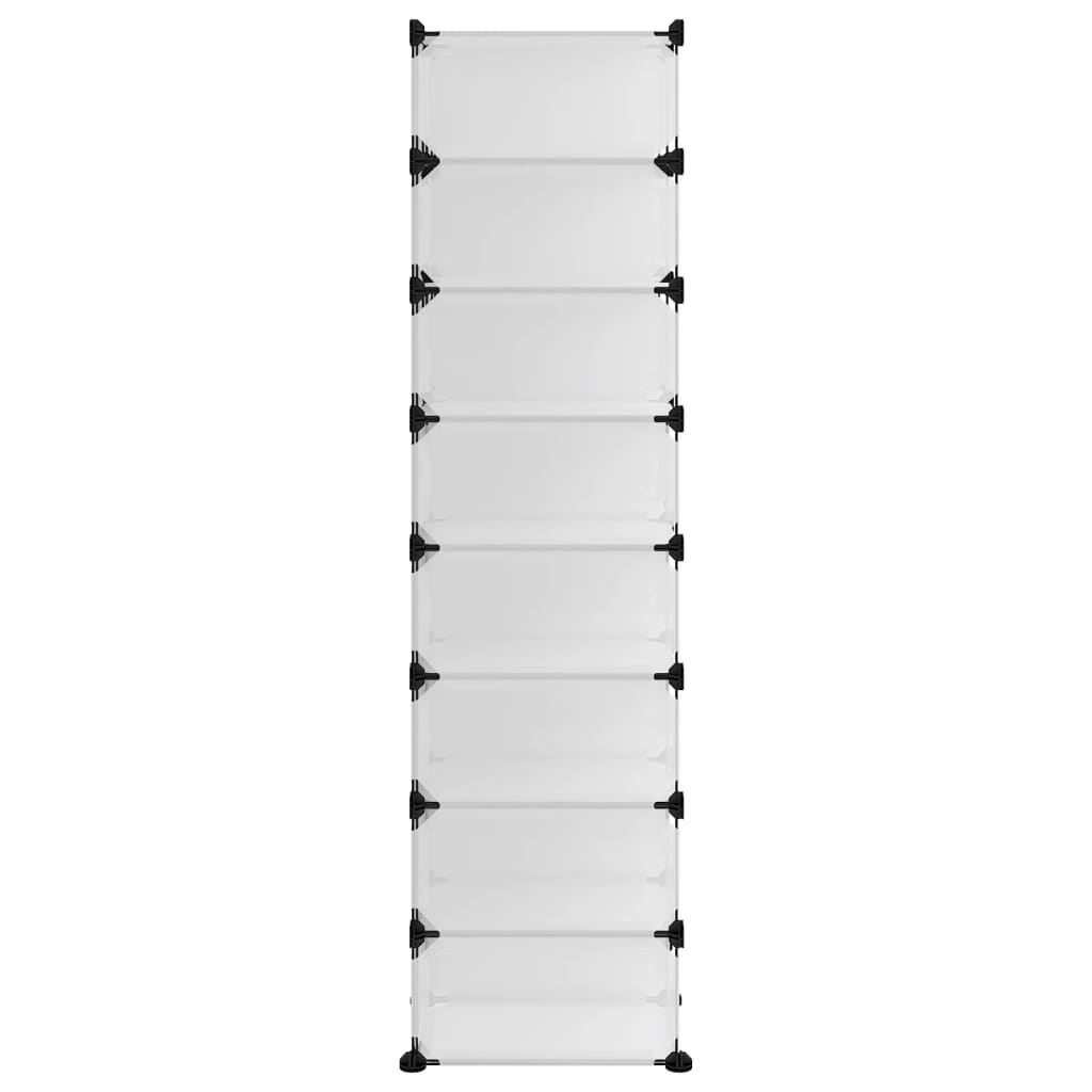 vidaXL Schoenenrek 93x36,5x140 cm polypropeen transparant
