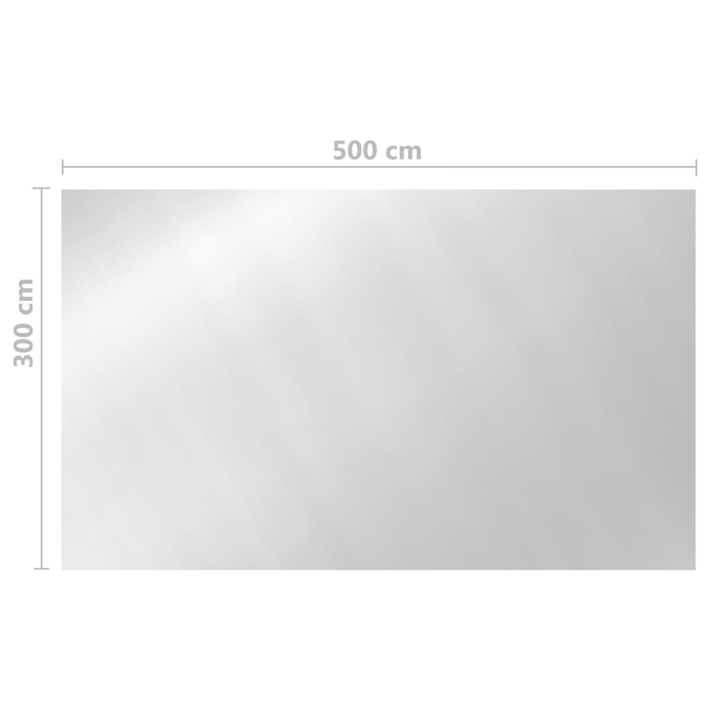 vidaXL Zwembadhoes rechthoekig 500x300 cm PE zilverkleurig