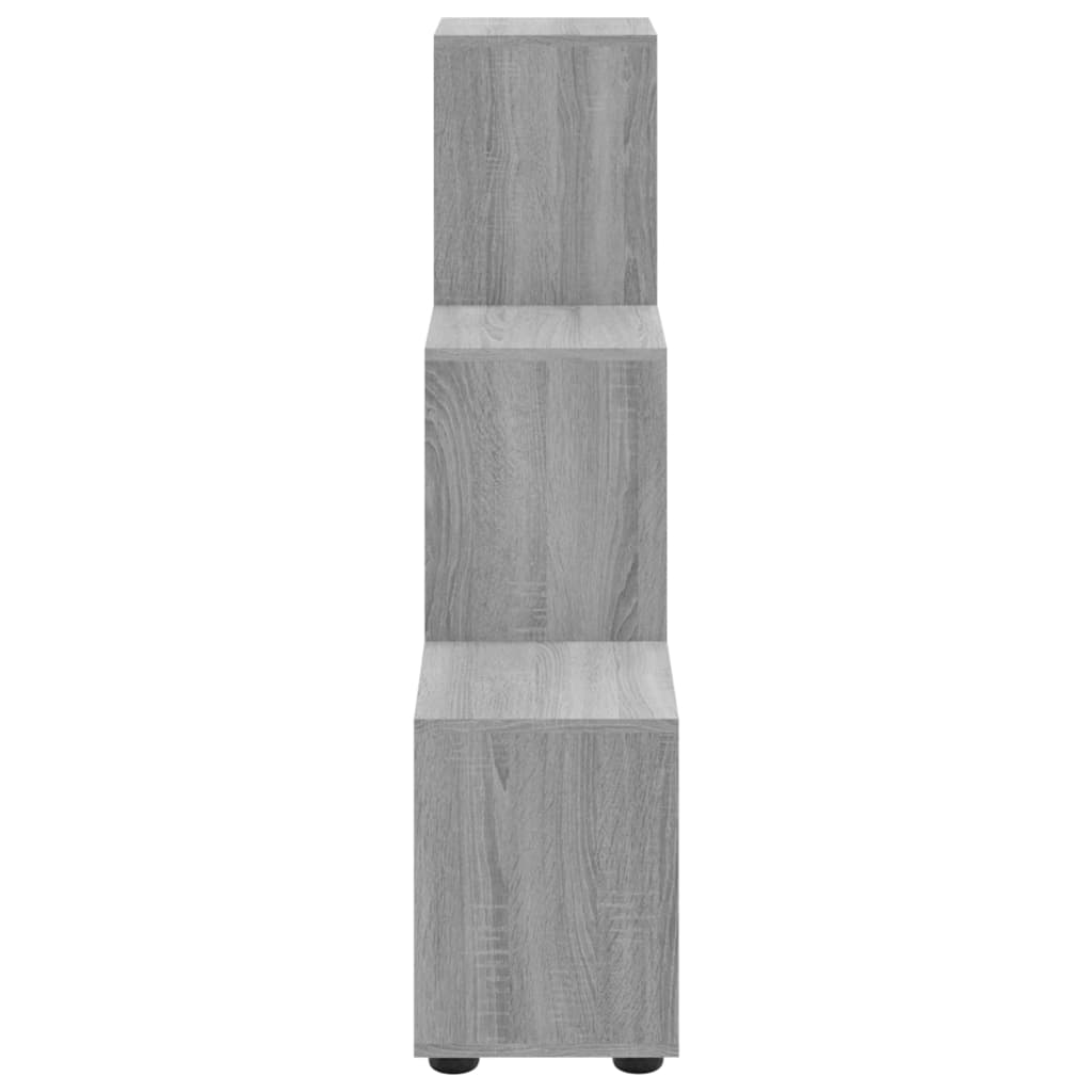 vidaXL Boekenkast trapvormig 107 cm bewerkt hout grijs sonoma eiken