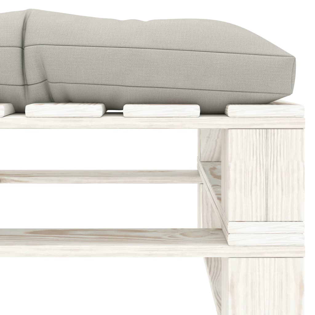 vidaXL 6-delige Loungeset met taupe kussens pallet hout