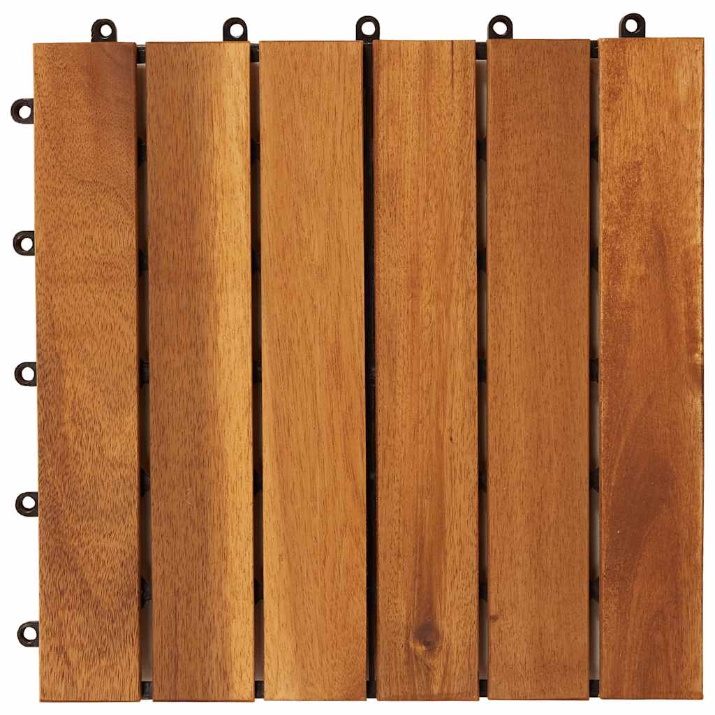 vidaXL Terrastegels acaciahout 30 x 30 cm verticaal patroon (10 stuks)