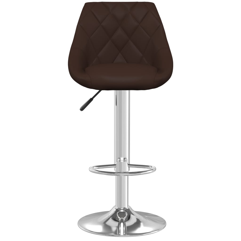 vidaXL Barstoelen 2 st kunstleer bruin