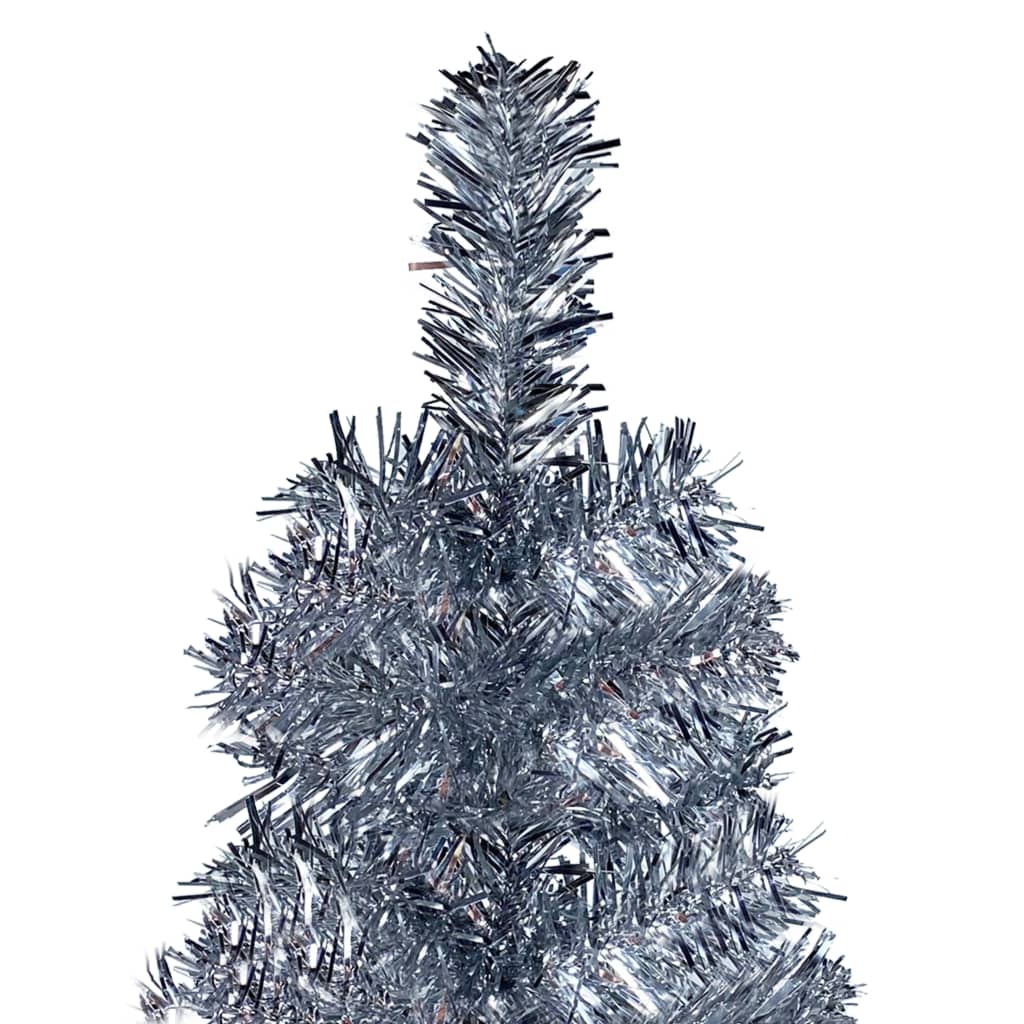 vidaXL Kerstboom smal 120 cm zilverkleurig