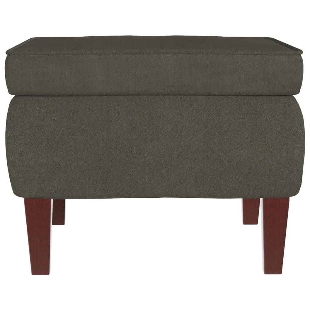 vidaXL Fauteuil met voetenbank fluweel donkergrijs