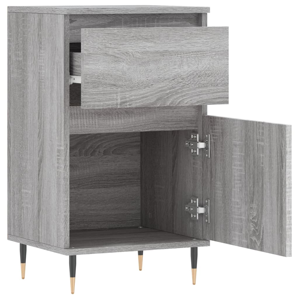 vidaXL Dressoir 40x35x70 cm bewerkt hout grijs sonoma