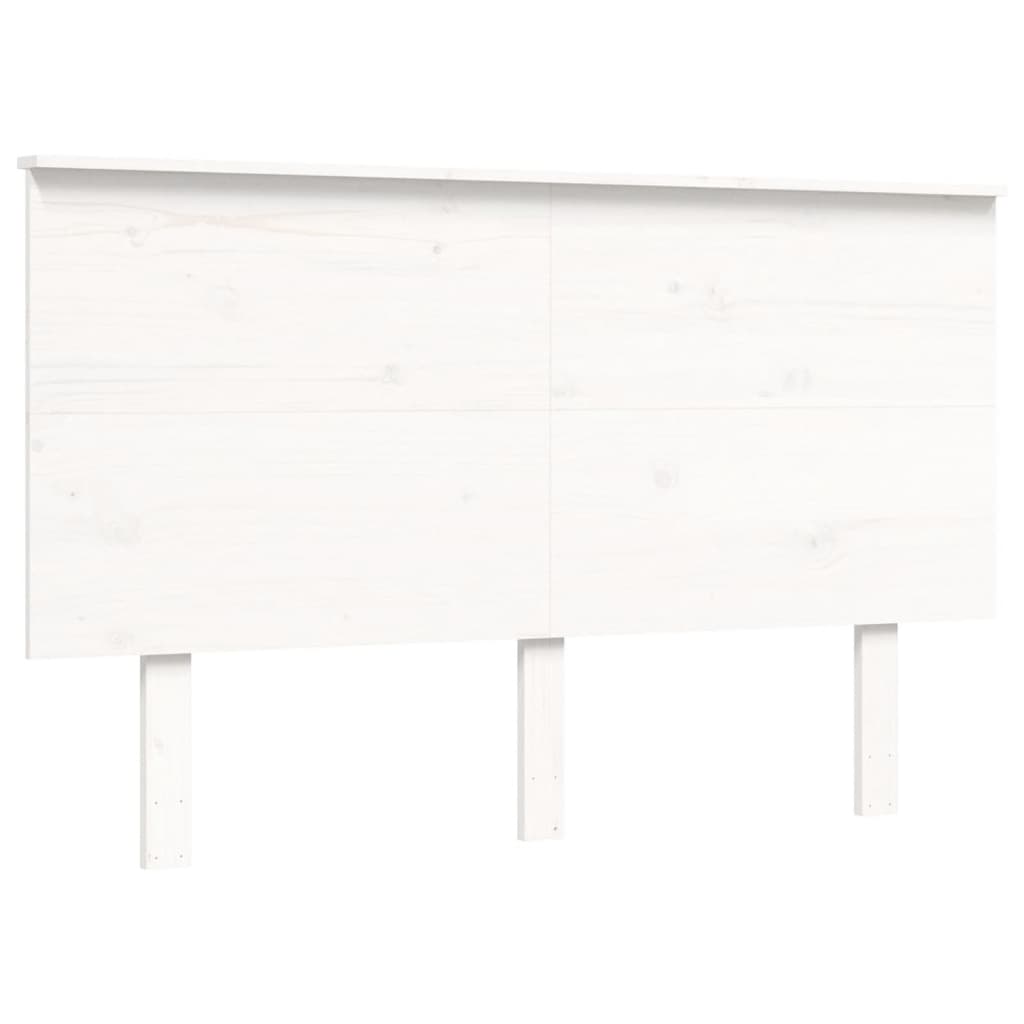 vidaXL Seniorenbed met hoofdbord massief hout wit