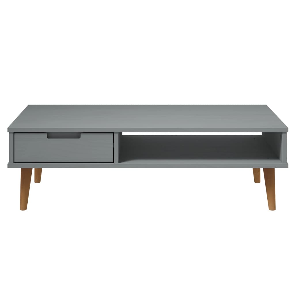 vidaXL Salontafel MOLDE 100x55x31 cm massief grenenhout grijs