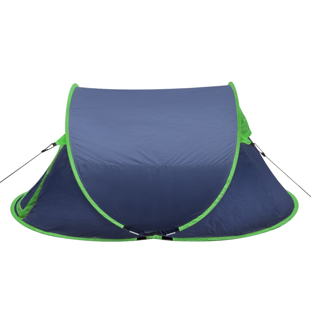 vidaXL Tent pop-up 2-persoons marineblauw en groen