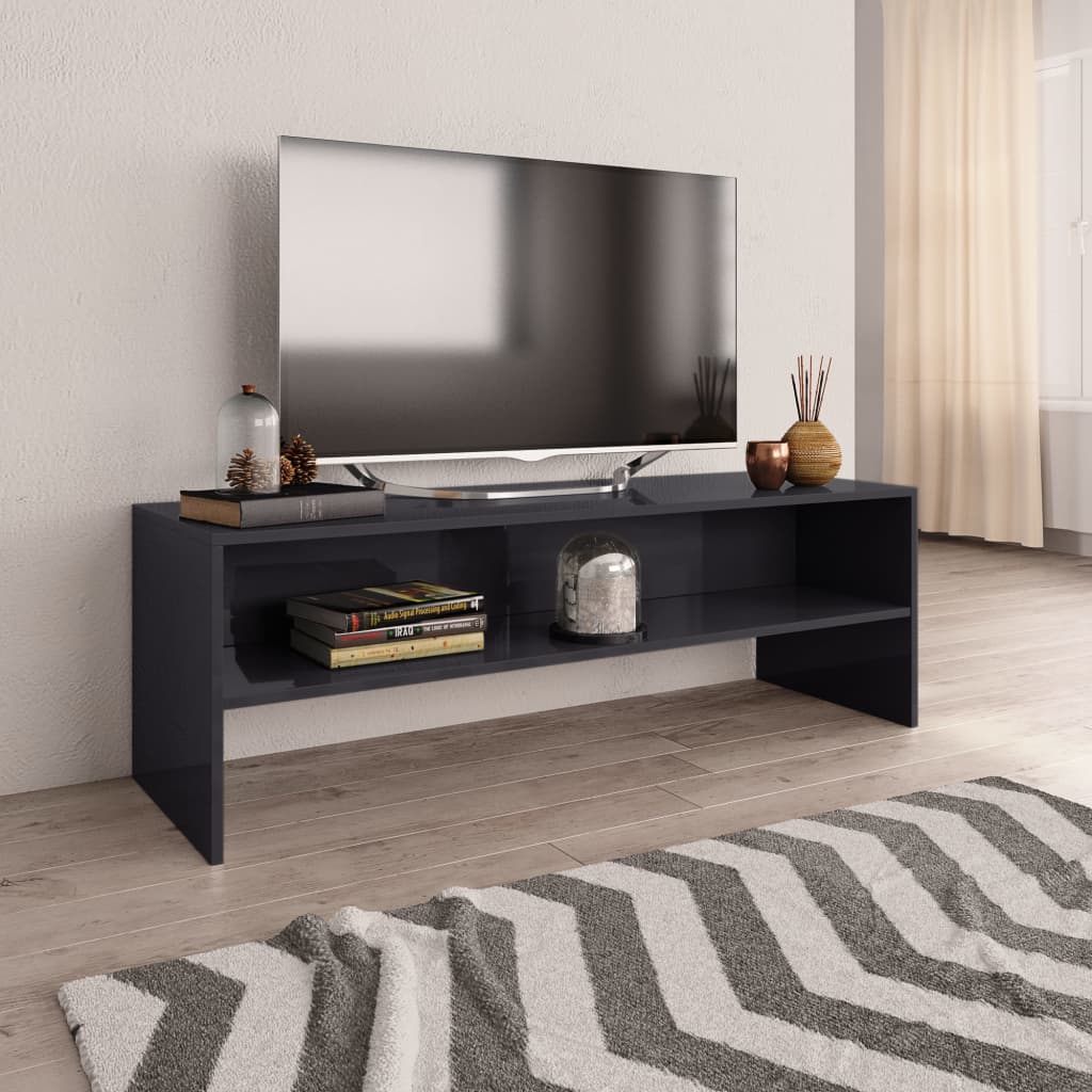 vidaXL Tv-meubel 120x40x40 cm bewerkt hout hoogglans grijs