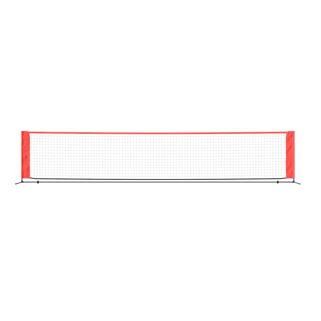vidaXL Tennisnet 500x100x87 cm polyester zwart en rood