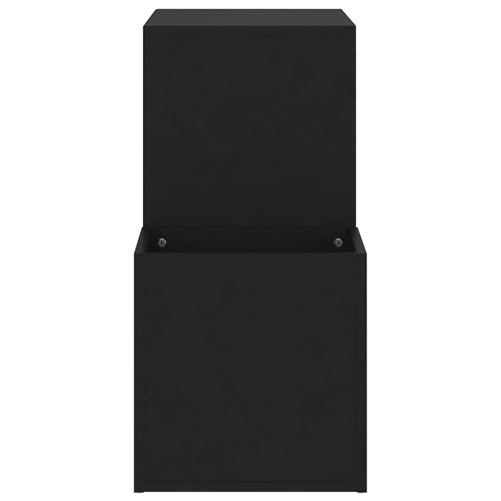 vidaXL Opbergkast 105x35,5x70 cm spaanplaat zwart