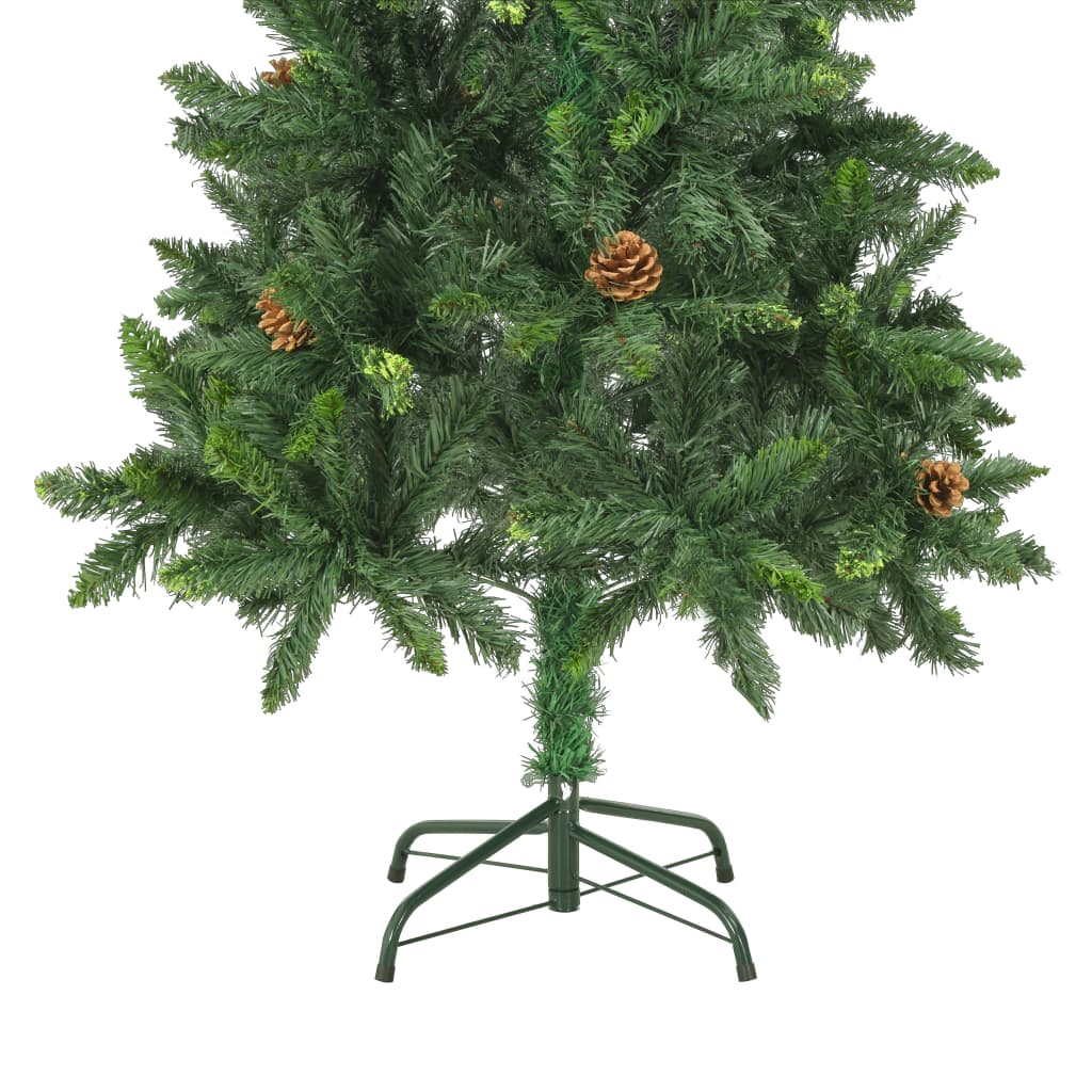 vidaXL Kunstkerstboom met dennenappels 150 cm groen