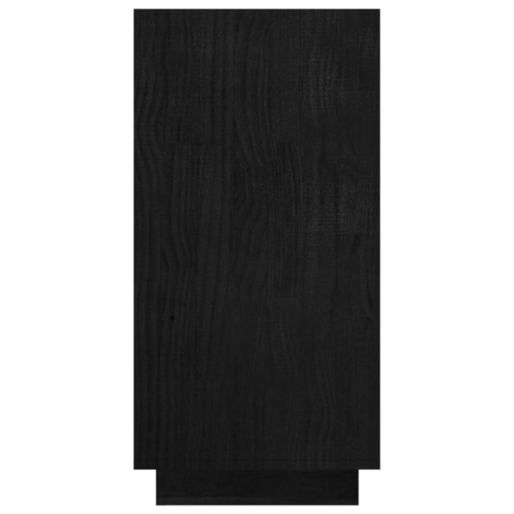 vidaXL Boekenkast 80x35x71 cm massief grenenhout zwart