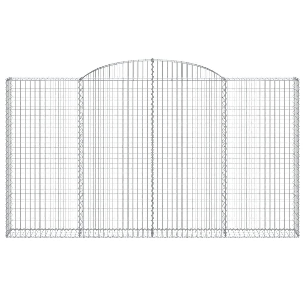 vidaXL Schanskorven 7 st gewelfd 300x30x160/180 cm ijzer