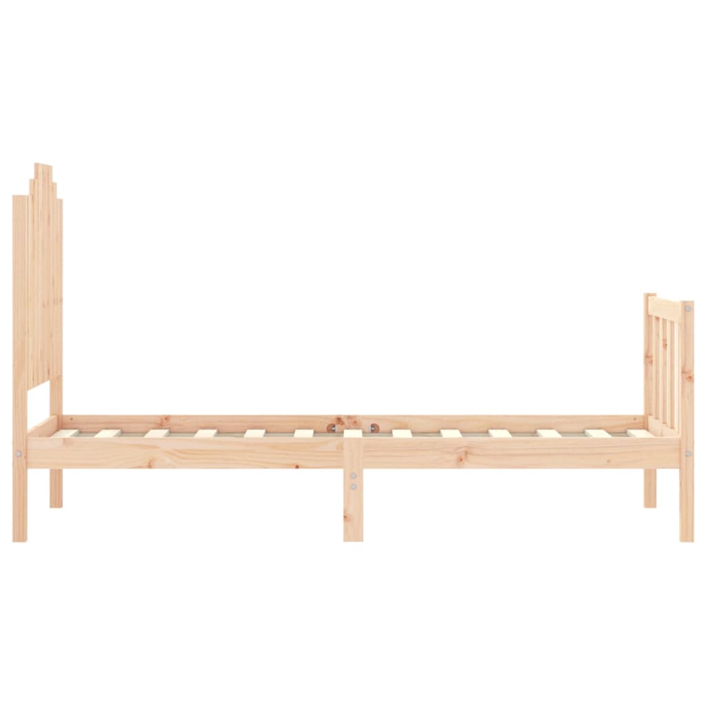 vidaXL Bedframe met hoofdbord massief hout