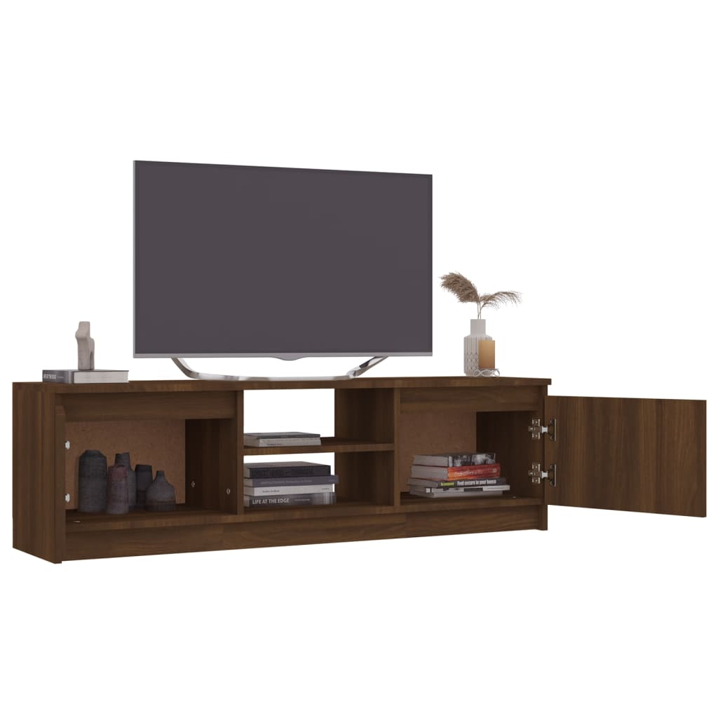 vidaXL Tv-meubel 120x30x35,5 cm bewerkt hout bruineikenkleurig