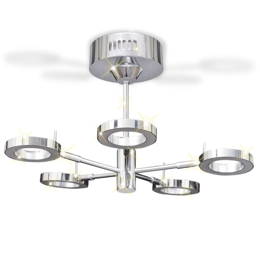 vidaXL LED-plafondlamp met 5 ronde lichten