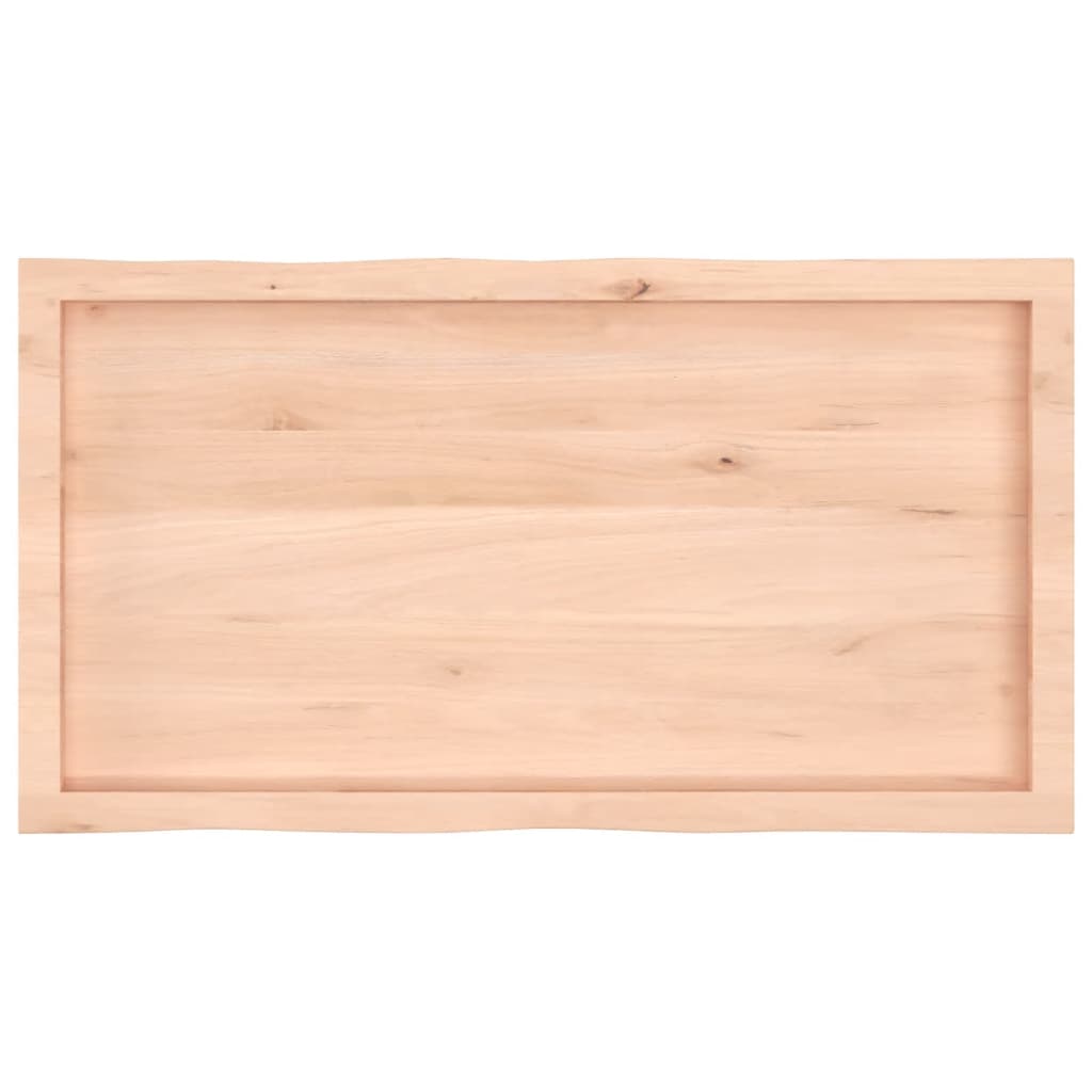 vidaXL Tafelblad natuurlijke rand 100x50x(2-4) cm massief eikenhout