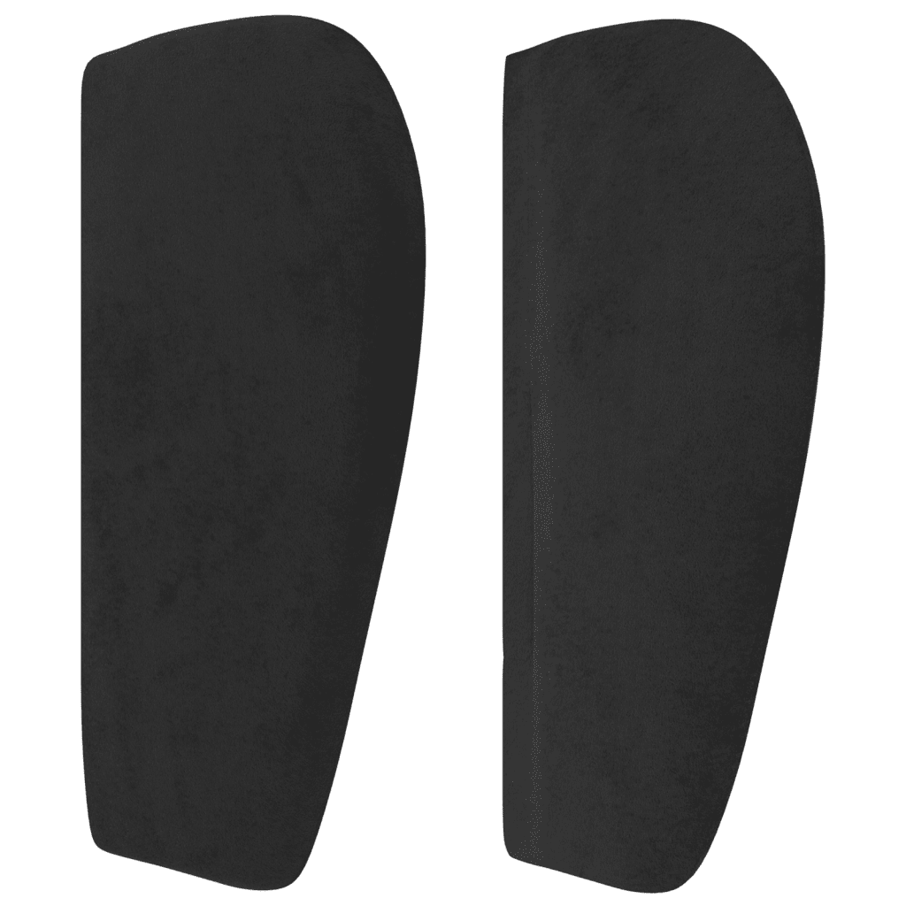 vidaXL Boxspring met matras fluweel zwart 80x200 cm