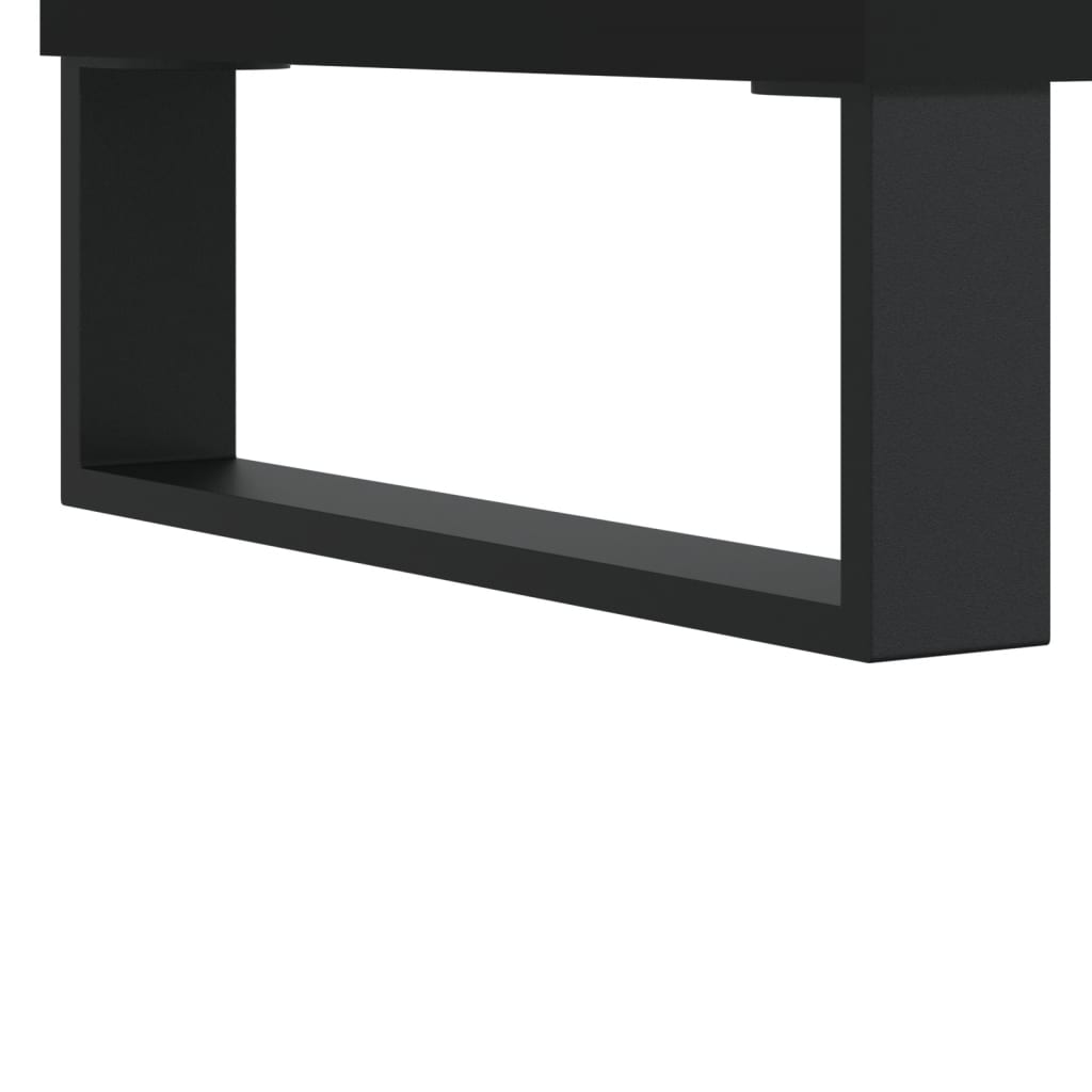 vidaXL Nachtkastjes 2 st 40x30x50 cm bewerkt hout zwart