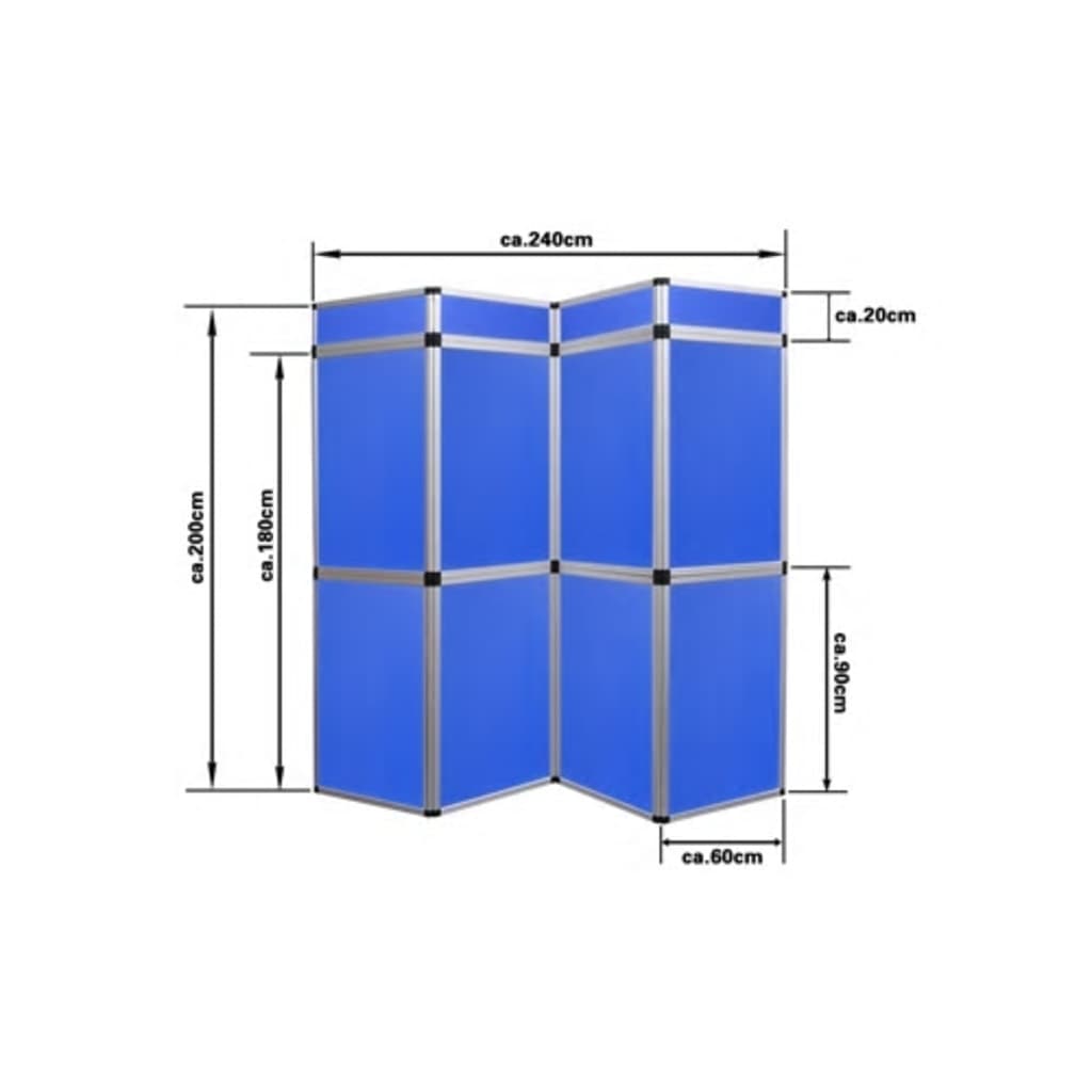 Presentatiewand kunststof 240x200cm blauw