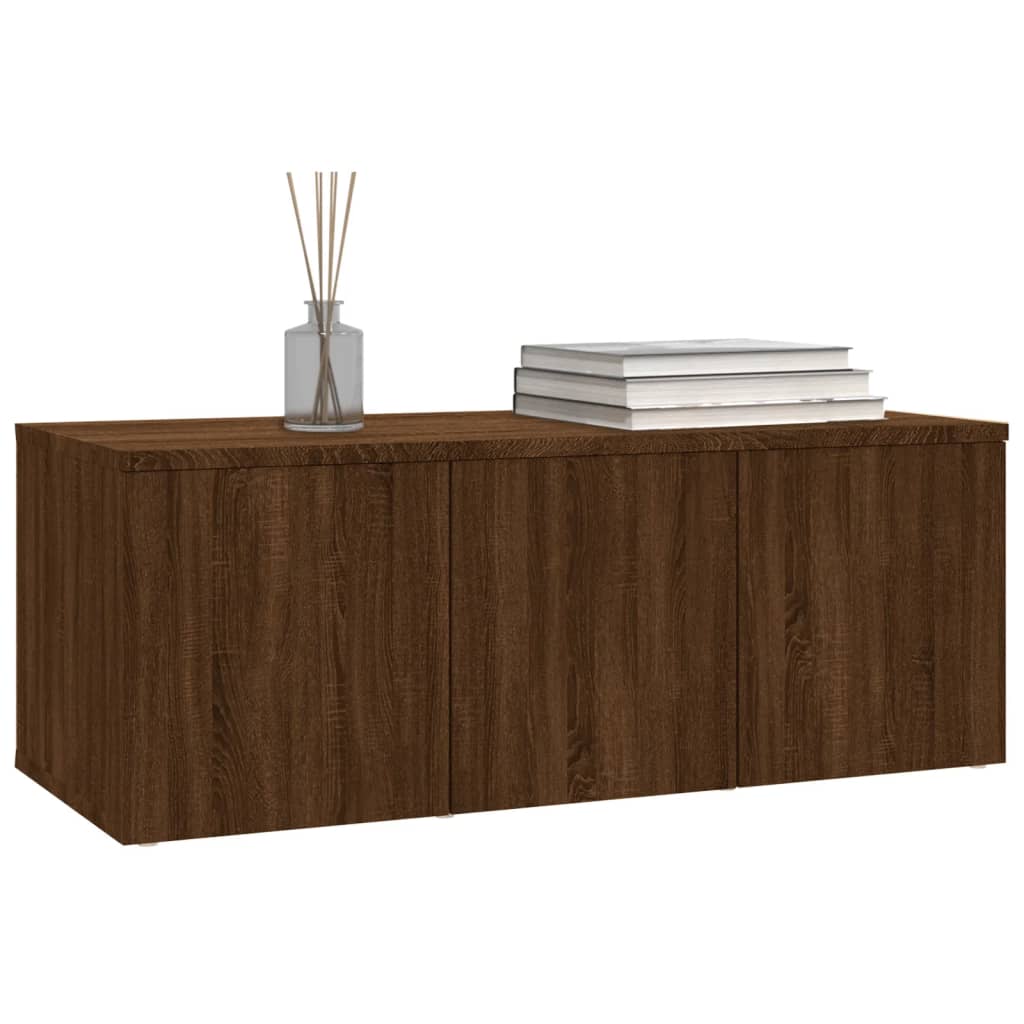 vidaXL Tv-meubel 80x34x30 cm bewerkt hout bruin eikenkleur