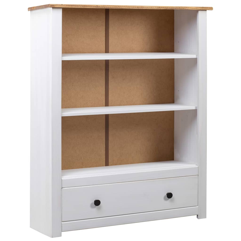 vidaXL Boekenkast Panama Range 80x35x110 cm massief grenenhout wit