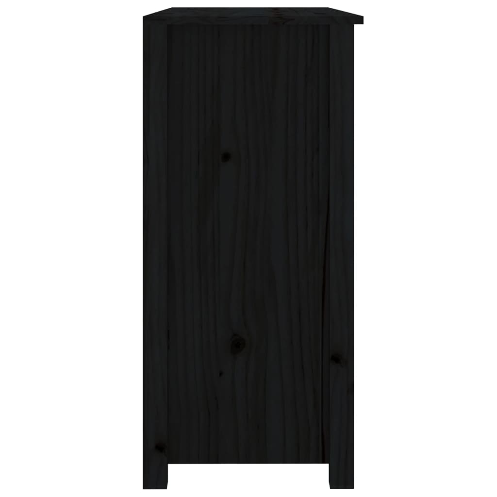 vidaXL Dressoir 100x35x74 cm massief grenenhout zwart