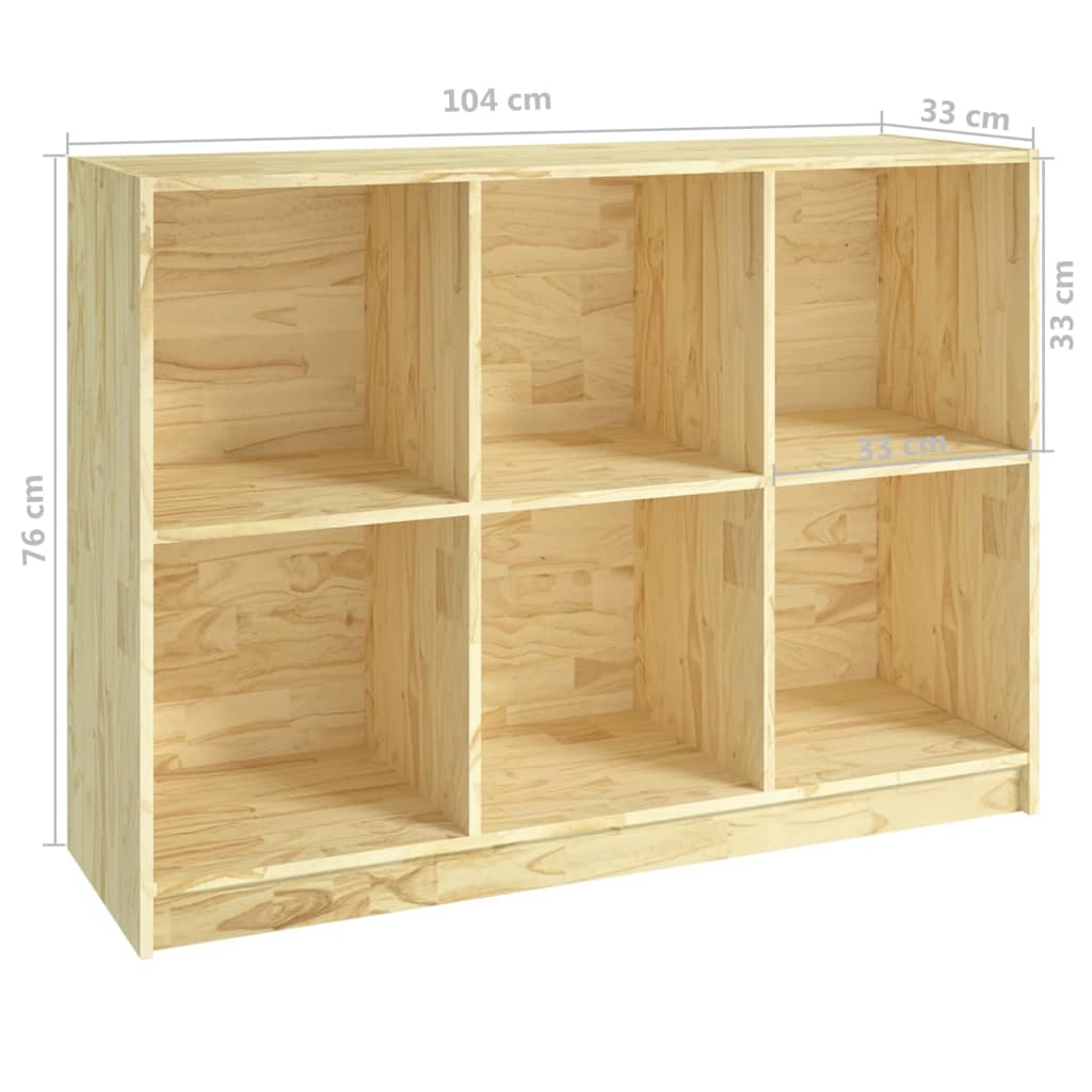 vidaXL Boekenkast 104x33x76 cm massief grenenhout