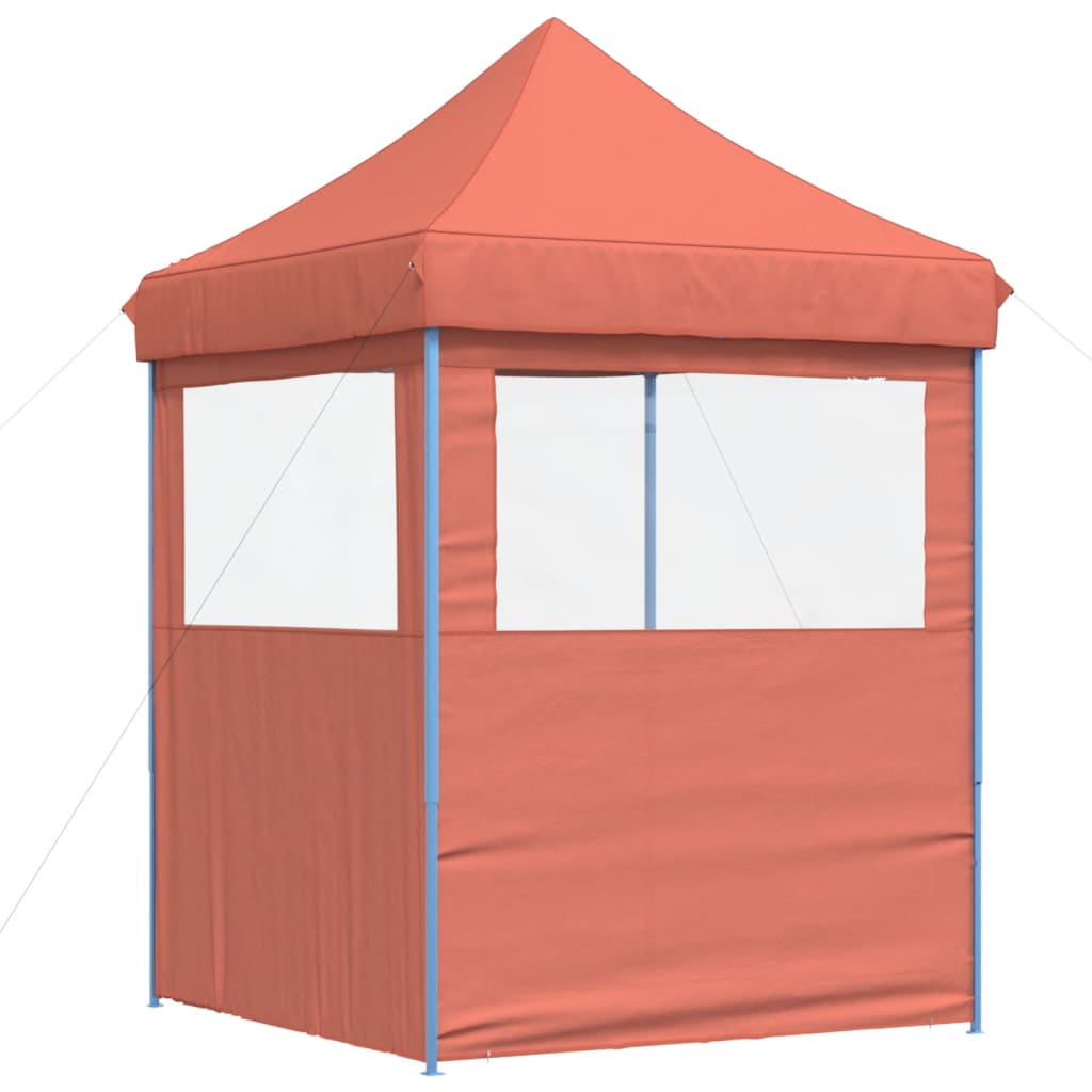 vidaXL Partytent inklapbaar pop-up met 2 zijwanden terracottakleurig