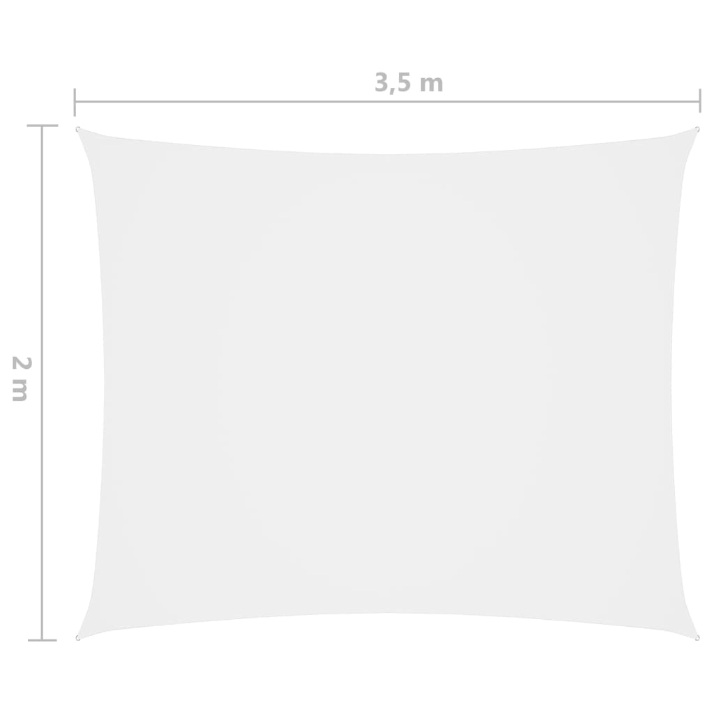 vidaXL Zonnescherm rechthoekig 2x3,5 m oxford stof wit