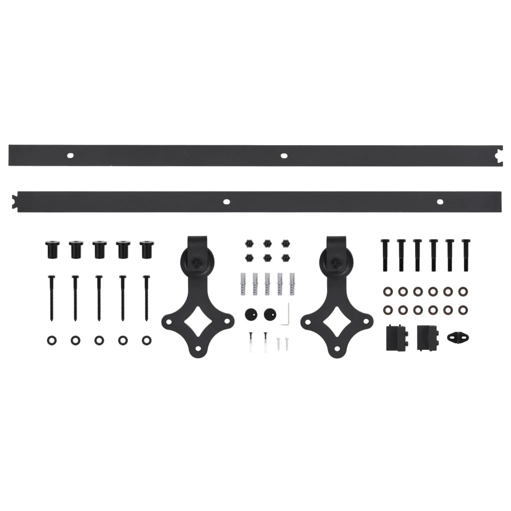 vidaXL Schuifdeur met beslag 80x210 cm massief grenenhout