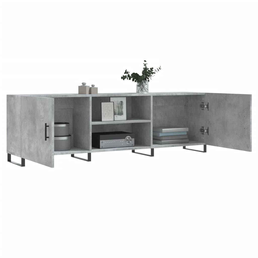 vidaXL Tv-meubel 150x30x50 cm bewerkt hout betongrijs