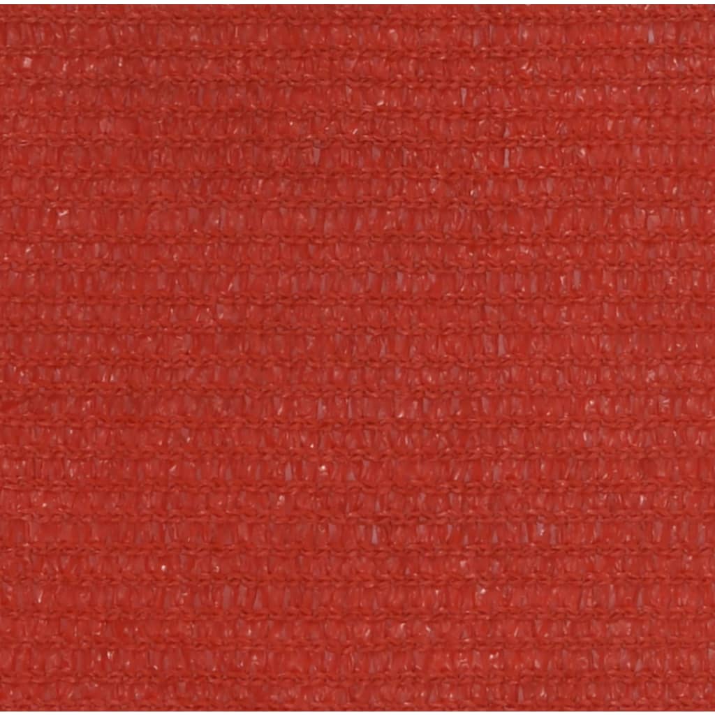 vidaXL Zonnezeil 160 g/m² 4x4x5,8 m HDPE rood