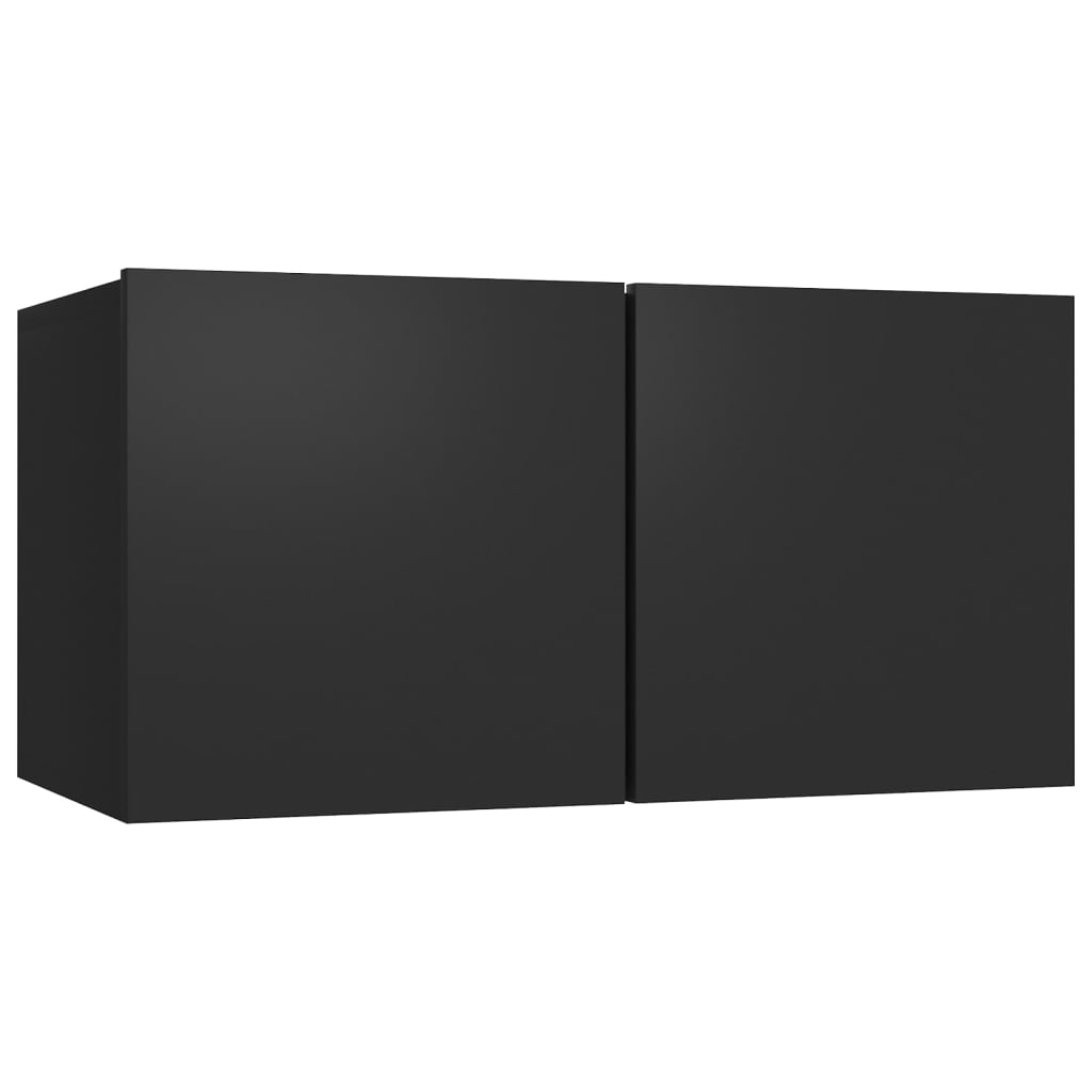 vidaXL 8-delige Tv-meubelset spaanplaat zwart