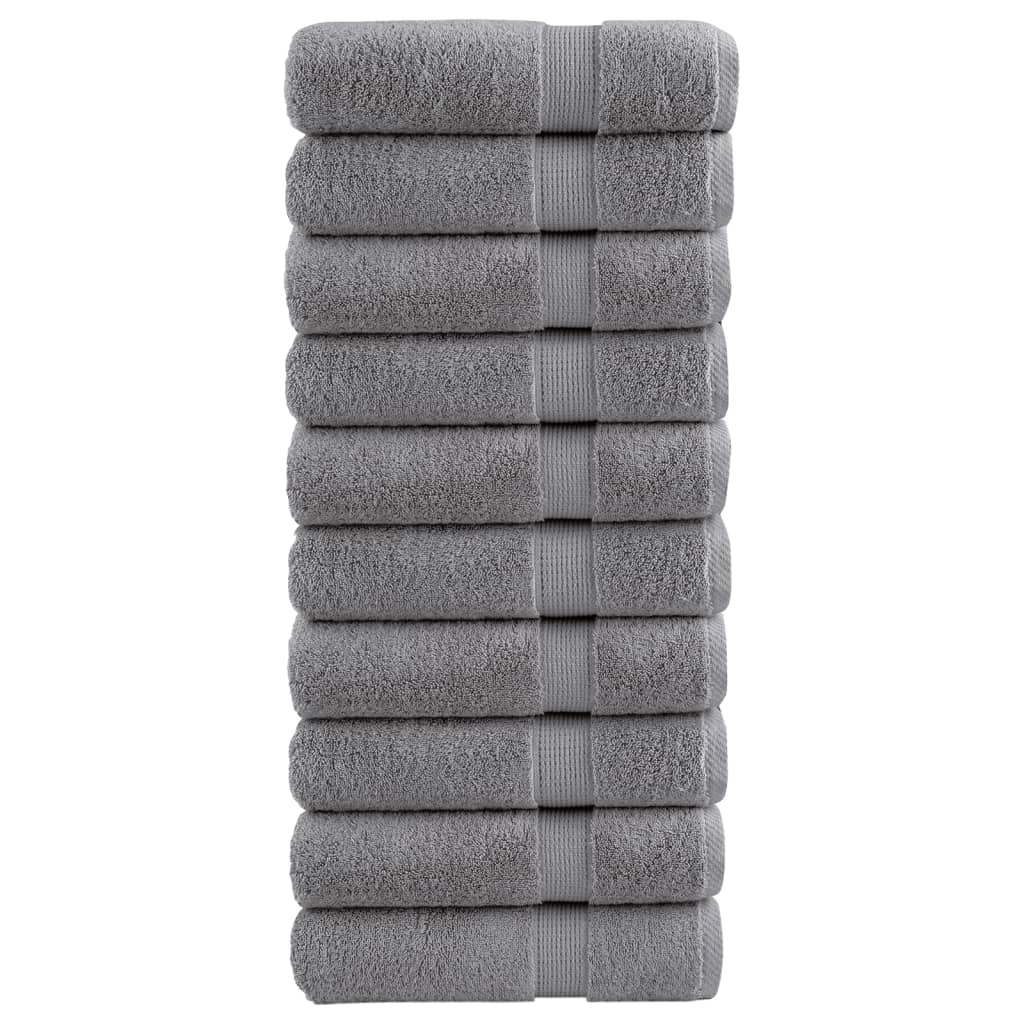 vidaXL Handdoeken 10 st 600 g/m² 50x100 cm 100% katoen paars