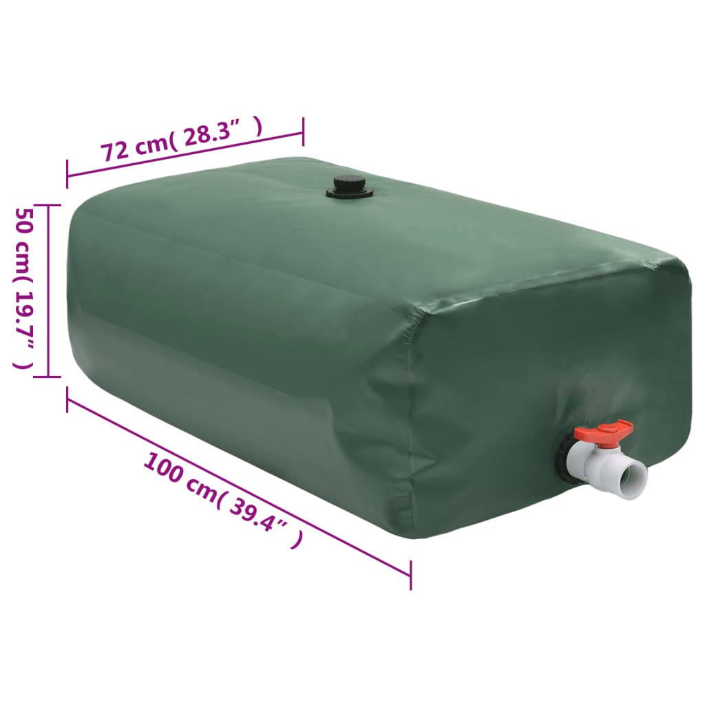 vidaXL Watertank met kraan opvouwbaar 360 L PVC