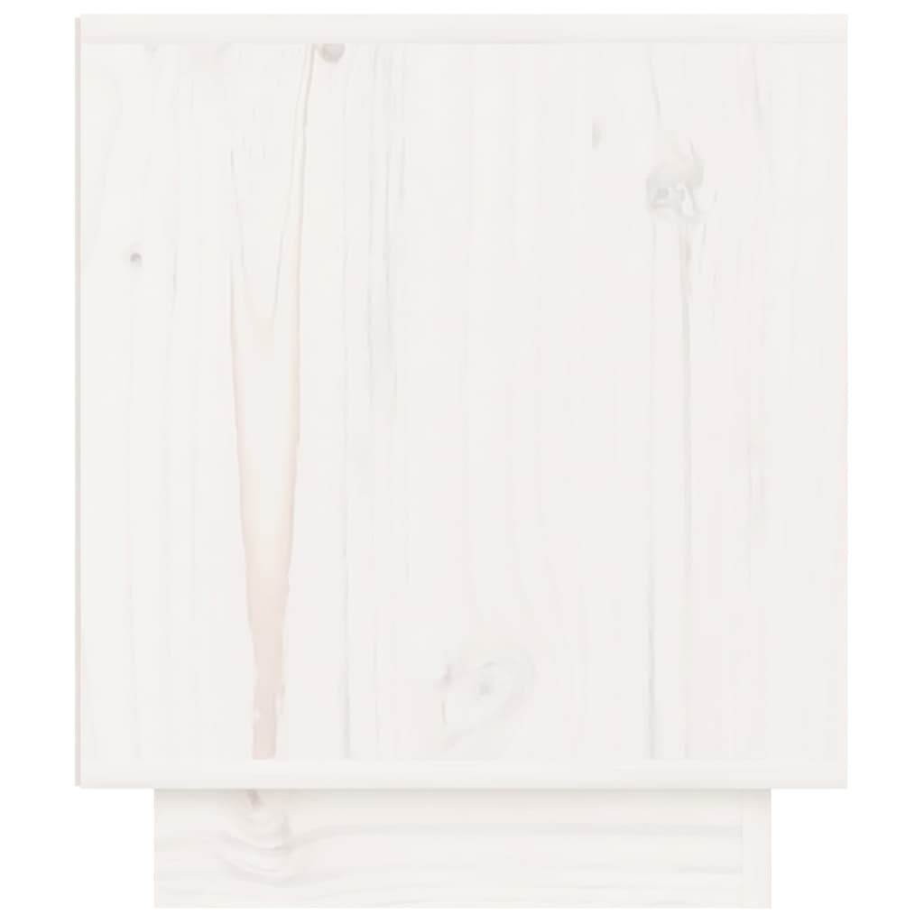 vidaXL Nachtkastje 40x34x40 cm massief grenenhout wit