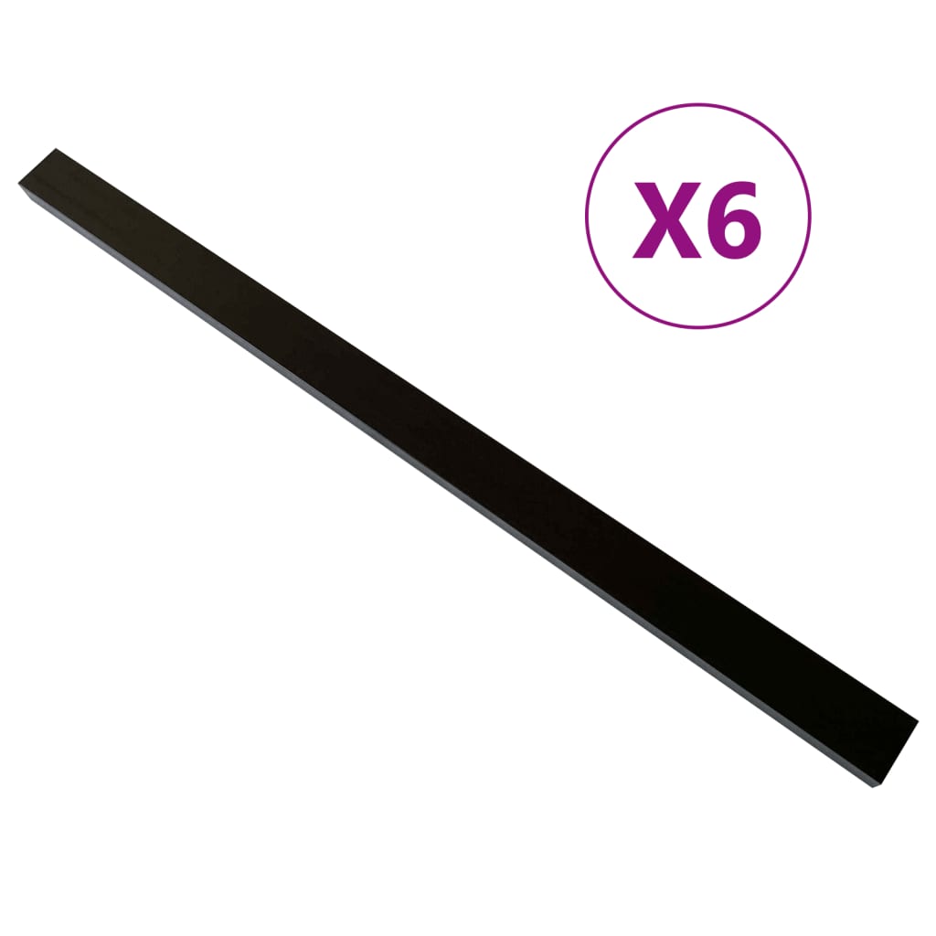 vidaXL Onderligger 6 st 170x8,5x4,5 cm HKC zwart